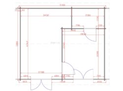 One Bed A Log Cabin Floor Plan