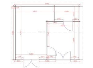 One Bed A Log Cabin Floor Plan
