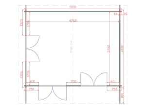 Donegal 5m x 4m Garden Cabin Floor Plan