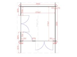 Laios 3m x 3m Garden Cabin Floor Plan (1)