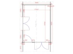 Laios 3m x 4m Garden Cabin Floor Plan