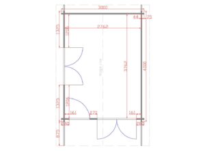 Laios 3m x 4m Garden Cabin Floor Plan