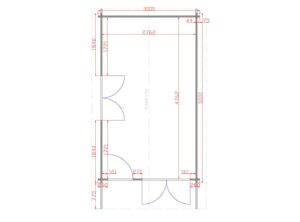 Laios 3m x 5m Garden Cabin Floor Plan (1)