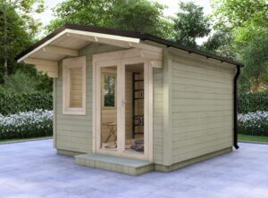 Laois Garden Log Cabin Exterior