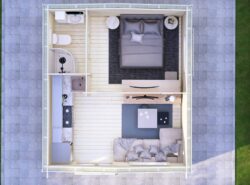 One Bed A2 Log Cabin Log Home -Mycabin.ie