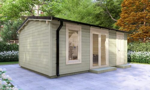 Longford Two Room Log Cabin- Mycabin.ie - Exterior Longford Two Room Log Cabin- Mycabin.ie - Exterior