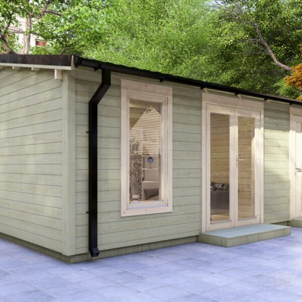 Longford Two Room Log Cabin- Mycabin.ie - Exterior