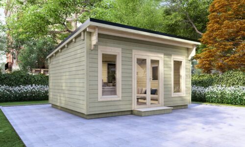 Derry Garden Log Cabin Exterior