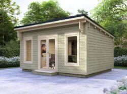 Derry Garden Log Cabin Exterior