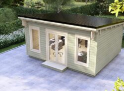 Derry Garden Log Cabin Exterior