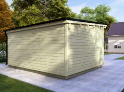 Derry Garden Log Cabin Exterior