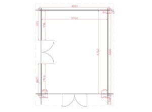 Kildare 4m x 5m Garden Cabin Floor Plan