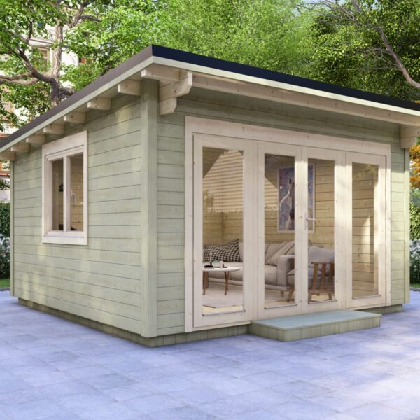 Kildare Garden Log Cabin Exterior