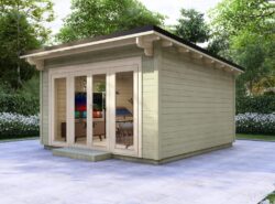 Kildare Garden Log Cabin Exterior