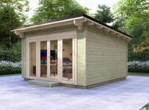 Kildare Garden Log Cabin Exterior