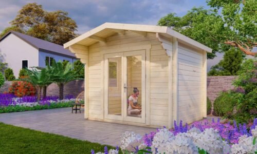 Budget 3 Log Cabin Exterior Budget 3 Log Cabin Exterior -My Cabin Scotland