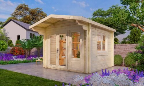 Budget 4 Log Cabin Exterior Budget 4 Log Cabin Exterior -My Cabin Scotland