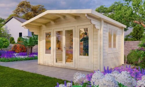 Budget 6 Log Cabin Exterior Budget 6 Log Cabin Exterior -My Cabin Scotland