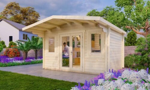 Budget 7 Log Cabin Exterior Budget 7 Log Cabin Exterior -My Cabin Scotland