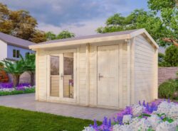 Budget 8 Log Cabin Exterior -My Cabin Scotland