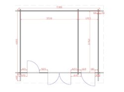 Derry Two Room 5m x 4m Floor Plan
