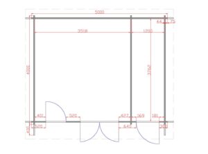 Derry Two Room 5m x 4m Floor Plan