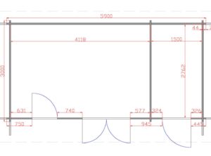 Derry Two Room 5.9m x 3m Floor Plan
