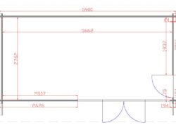 Dingle 5.9m x 3m Garden Cabin Floor Plan