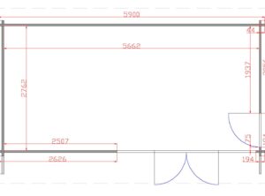 Dingle 5.9m x 3m Garden Cabin Floor Plan