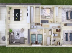 Four bedroom A Log Cabin- Mycabin.ie