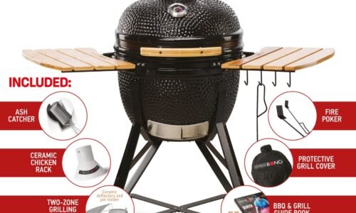 KAMADO-BONO-media-black.jpg Kamado Bono black BBQ grill -Mycabin.ie