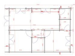 Residential 2 Bed D Log Cabin Floor Plan