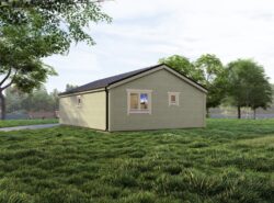 Residential 2 Bed D Log Cabin Exterior