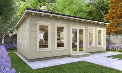 Derry XXL Log Cabin 7x4 Exterior Derry XXL Log Cabin 7x4 Exterior