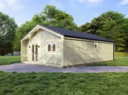 Residential 2 Bed D Log Cabin Exterior