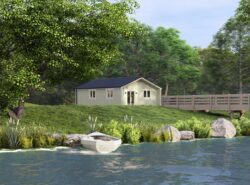 Residential 2 Bed D Log Cabin Exterior