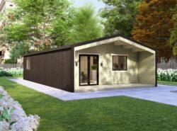 Barn Style 2 BED A Log Cabin Exterior -Mycabin.ie