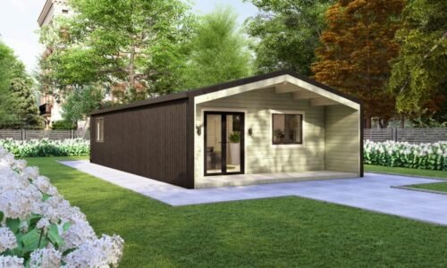 Barn Style 2 BED A Log Cabin Exterior Barn Style 2 BED A Log Cabin Exterior -Mycabin.ie