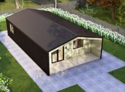 Barn Style 2 BED A Log Cabin Exterior -Mycabin.ie