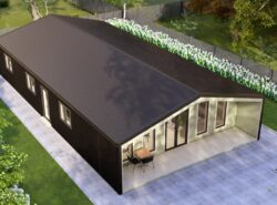 Barn Style 4 BED A Log Cabin Exterior -Mycabin.ie