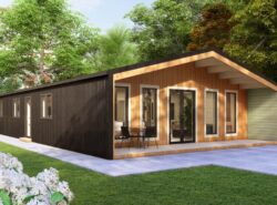 Barn Style 4 BED A Log Cabin Exterior Thermowood -Mycabin Ireland