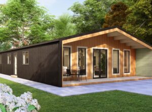 Barn Style 4 BED A Log Cabin Exterior Thermowood -Mycabin Ireland