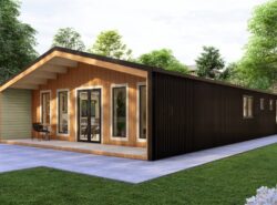 Barn Style 4 BED A Log Cabin Exterior Thermowood -Mycabin.ie Ireland