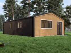 Barn Style 3 BED C Thermowood Log Cabin Exterior - Mycabin Ireland