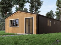 Barn Style 3 BED C Thermowood Log Cabin Exterior - Mycabin Ireland