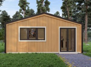 Barn Style 3 BED C Thermowood Log Cabin Exterior - Mycabin Ireland