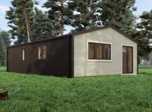 Barn Style 3 BED C Log Cabin Exterior - Mycabin Ireland