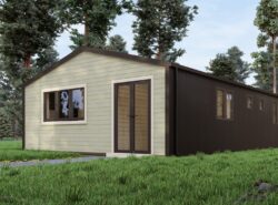 Barn Style 3 BED C Log Cabin Exterior - Mycabin Ireland