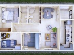 Barn Style 3 BED C Log Cabin Exterior - Mycabin Ireland