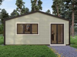 Barn Style 3 BED C Log Cabin Exterior - Mycabin Ireland